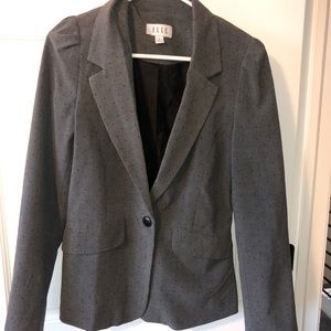 Grey and black polka dot suit jacket very unique very cute